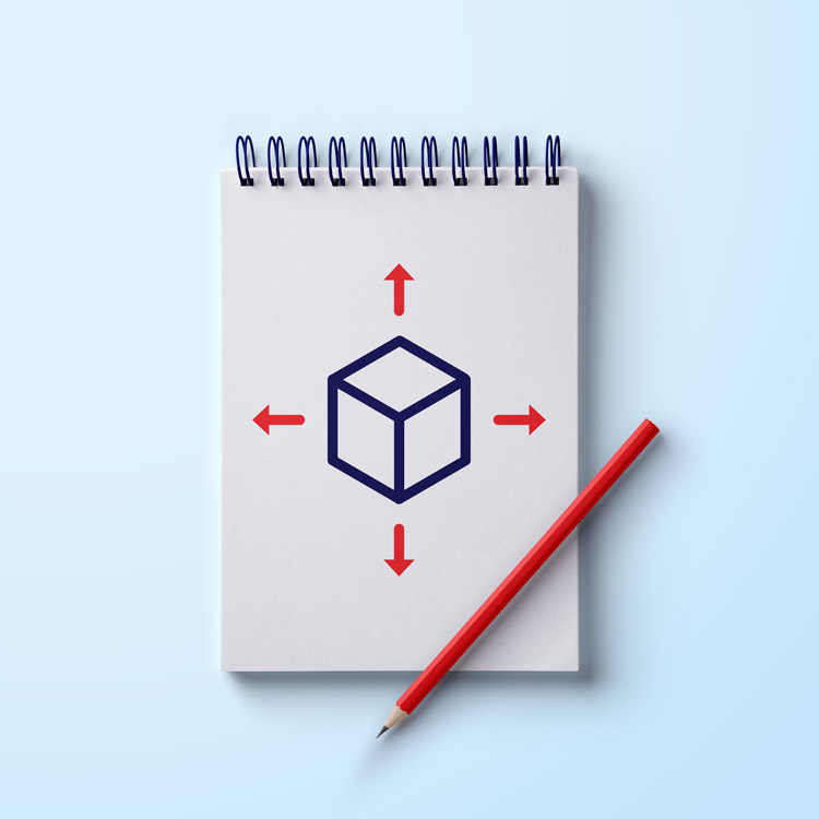 Notizblock mit Icon